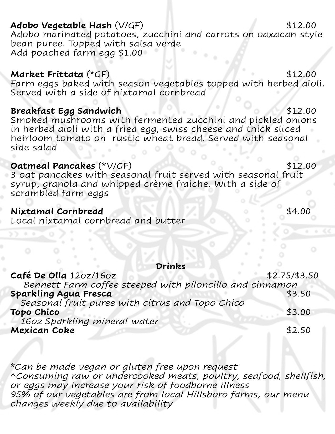 menus